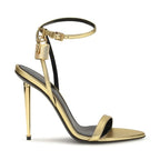 Tom Ford Gold Lamb Ovis Aries Aries Stiletto Heel Sandals