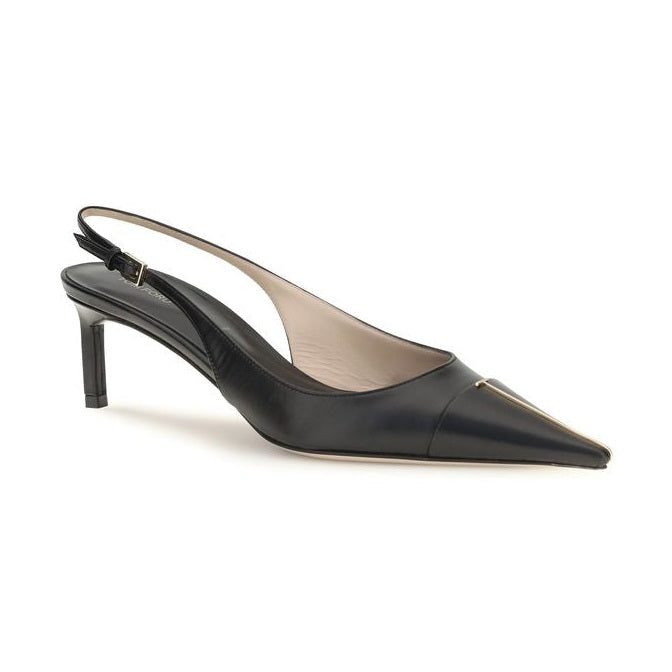 Tom Ford Black Calf Leather Bos Taurus Mid Heel Pumps