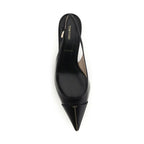 Tom Ford Black Calf Leather Bos Taurus Mid Heel Pumps