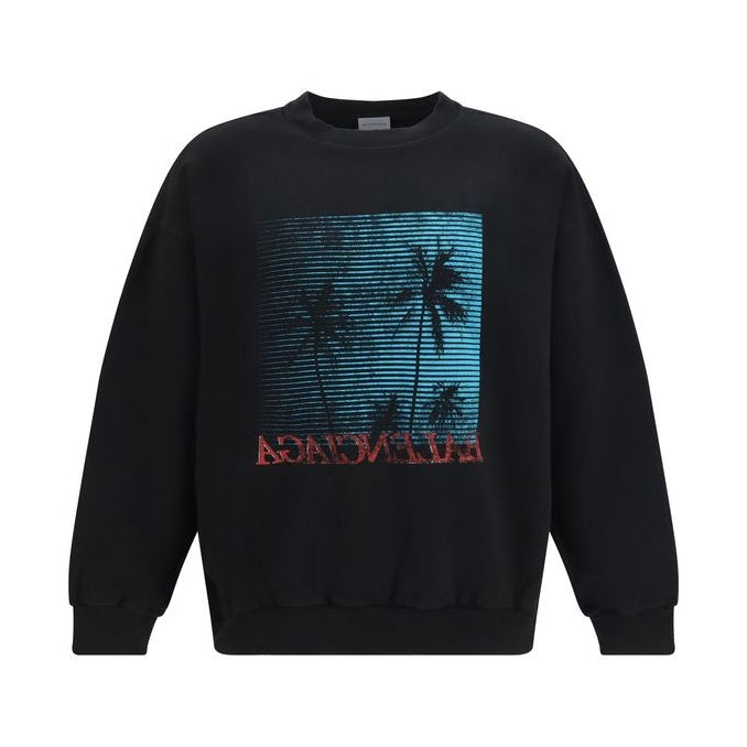 Balenciaga Black Cotton Sweatshirt