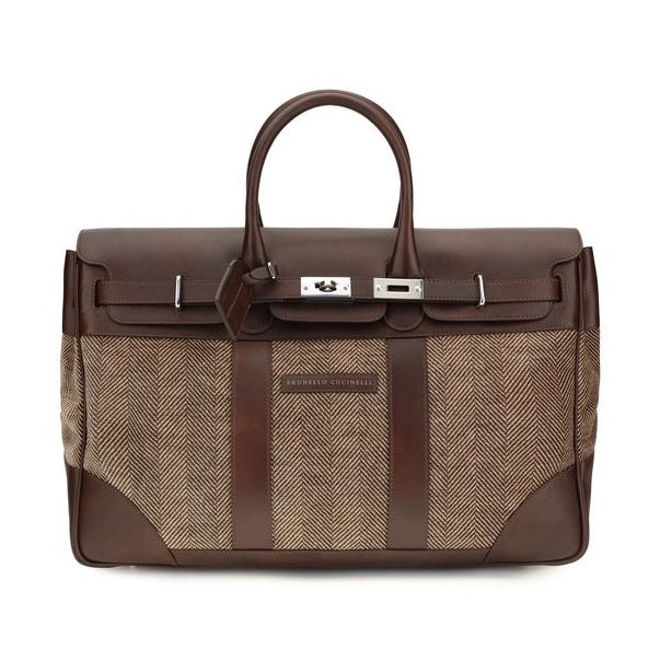 Brunello Cucinelli Brown Calf Leather Bos Taurus Luggage And Travel