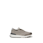 Brown Cotton Athletic Sneakers