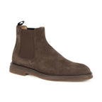 Brunello Cucinelli Brown Calf Leather Bos Taurus Chelsea Boots