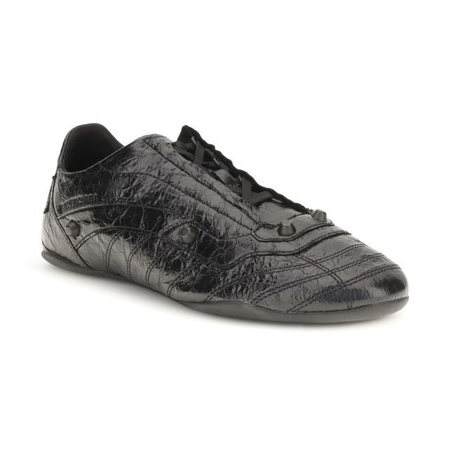 Balenciaga Black Calf Leather Bos Taurus Athletic Sneakers