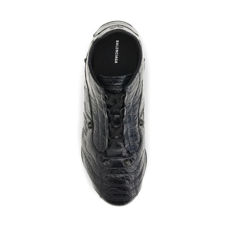 Balenciaga Black Calf Leather Bos Taurus Athletic Sneakers