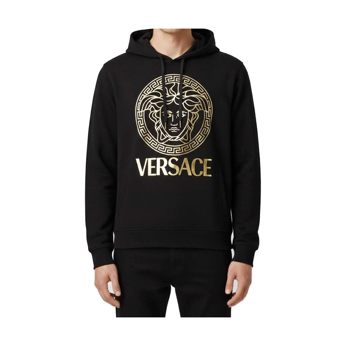 Versace Black Cotton Hoodie