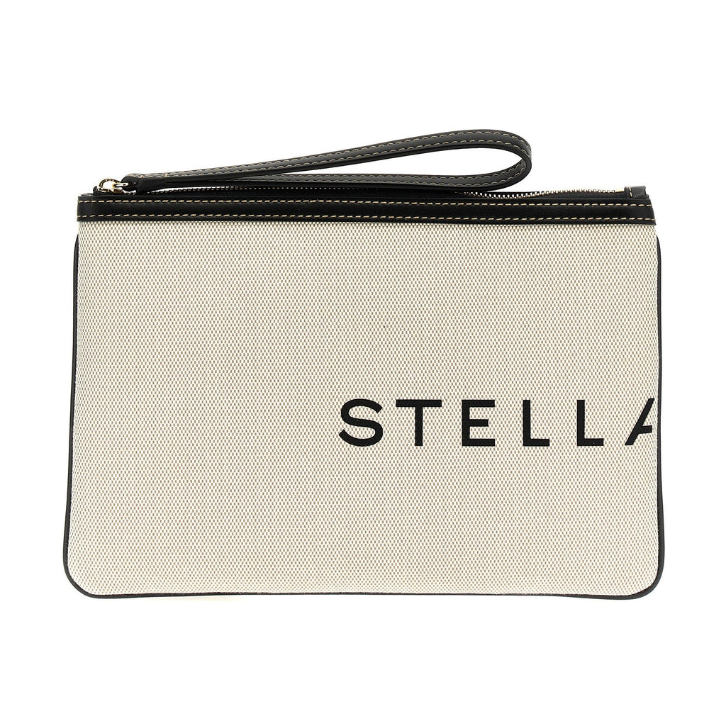Stella McCartney Beige Cotton Clutch Bag