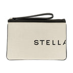 Stella McCartney Beige Cotton Clutch Bag