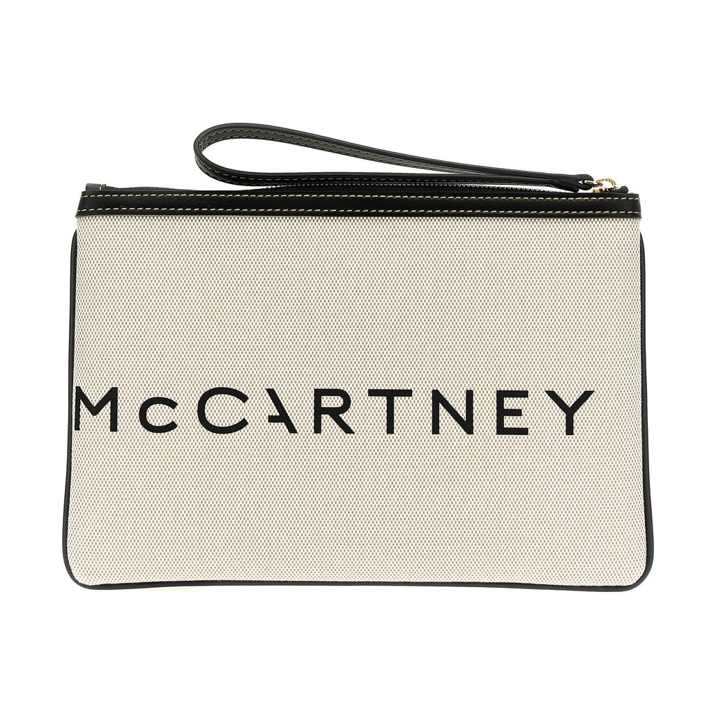 Stella McCartney Beige Cotton Clutch Bag