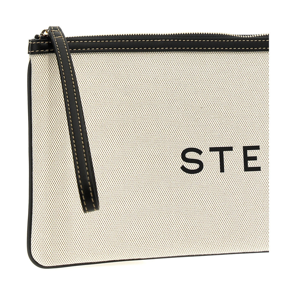 Stella McCartney Beige Cotton Clutch Bag
