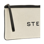 Stella McCartney Beige Cotton Clutch Bag