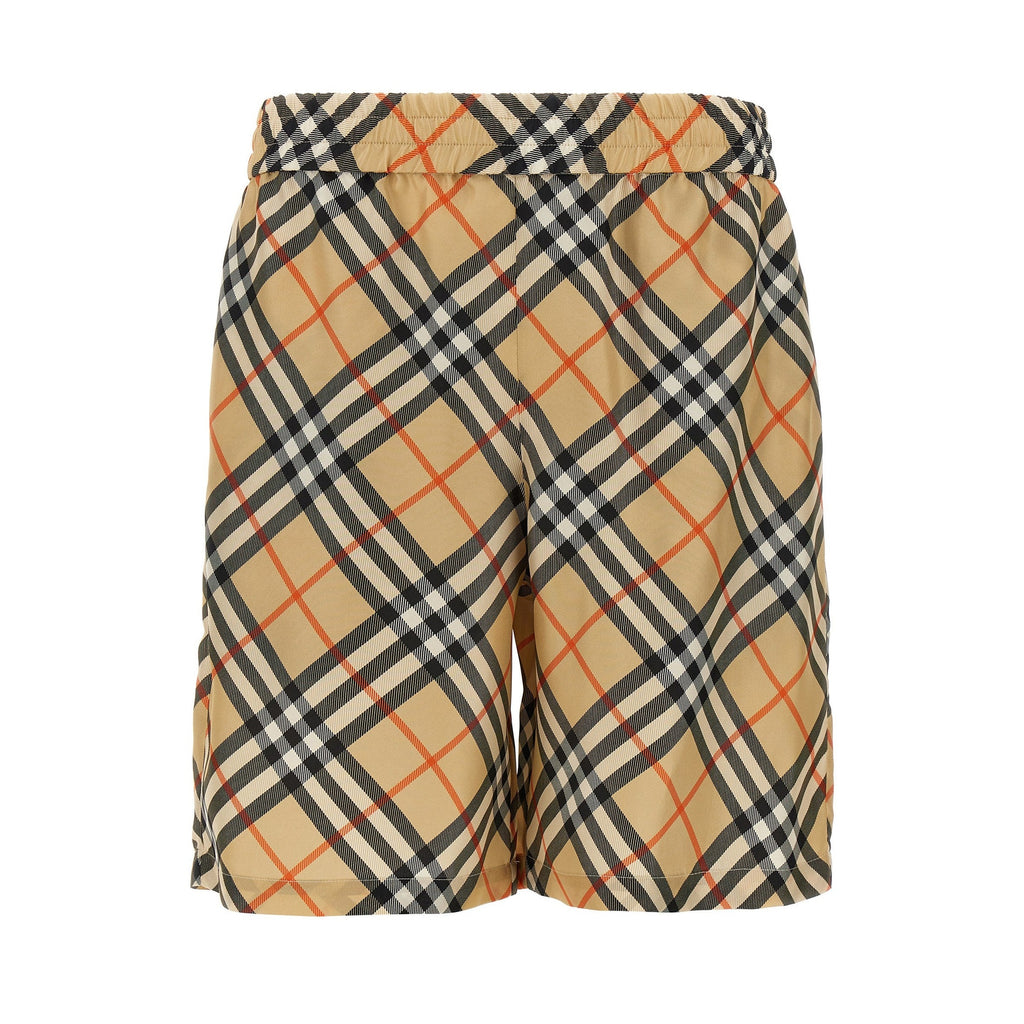 Burberry Beige Satin Bermuda Shorts
