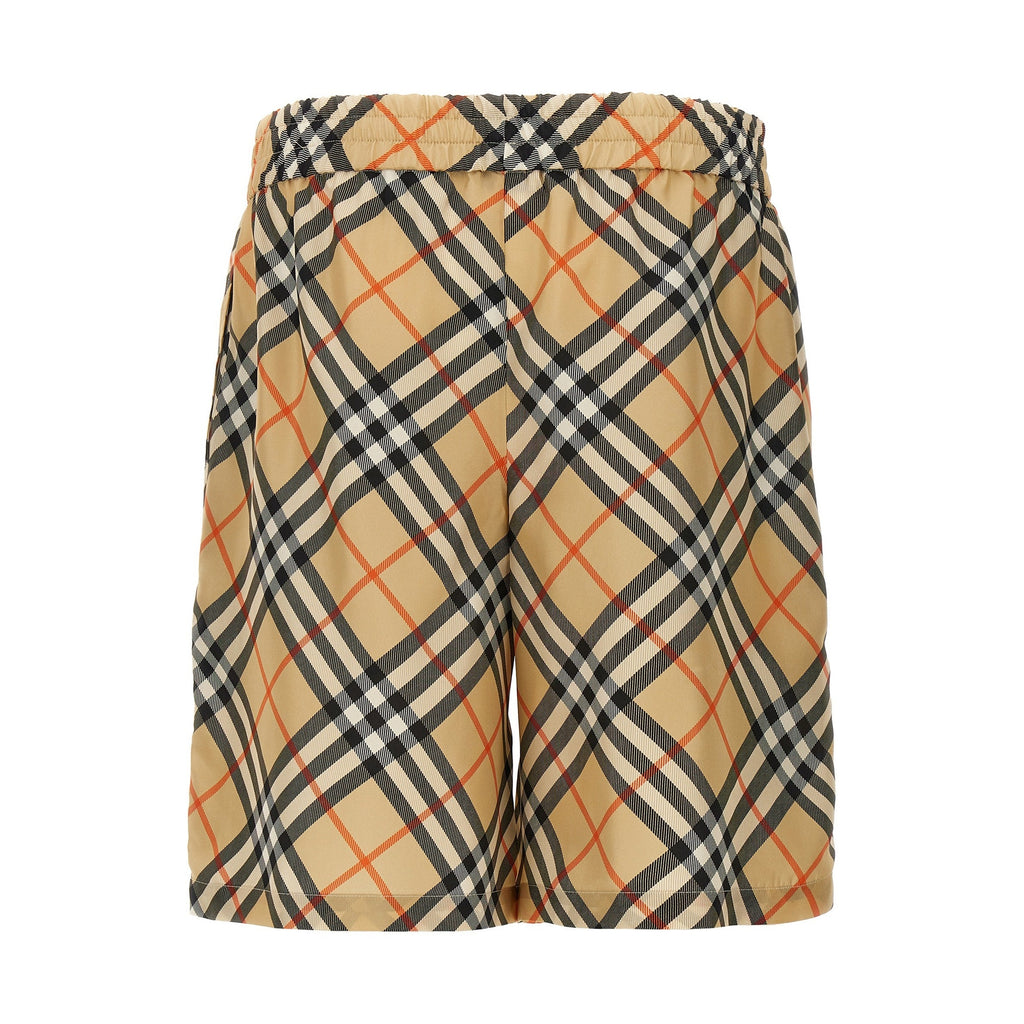 Burberry Beige Satin Bermuda Shorts