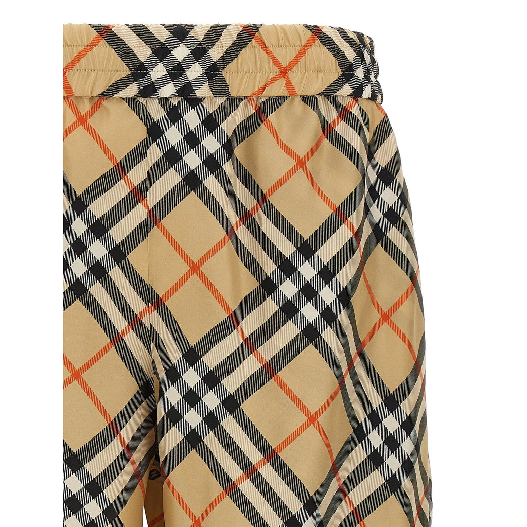 Burberry Beige Satin Bermuda Shorts