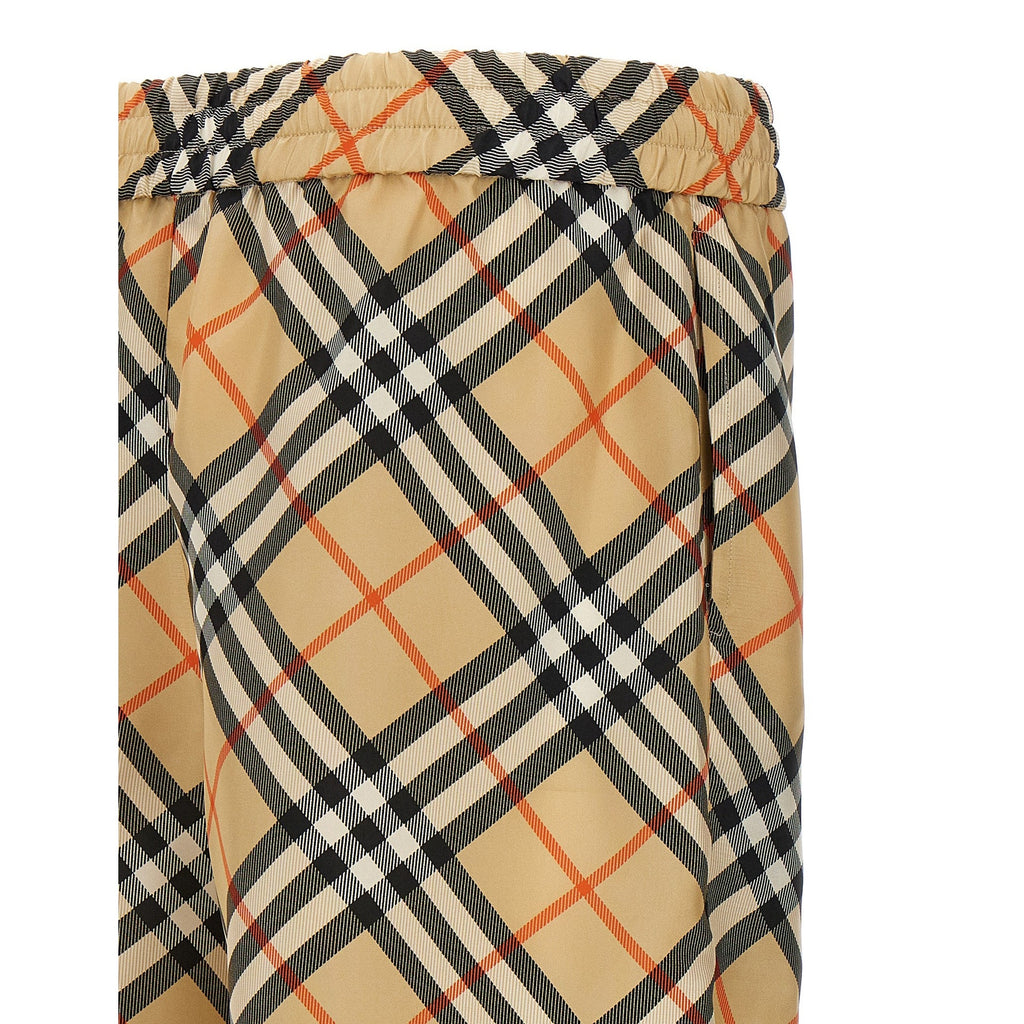 Burberry Beige Satin Bermuda Shorts