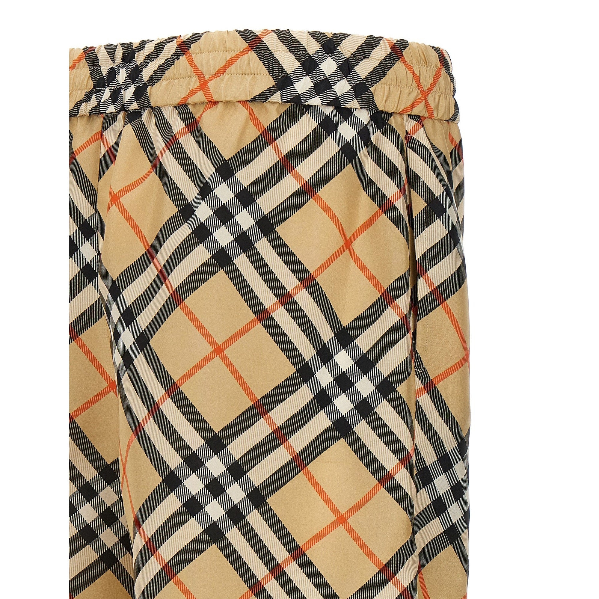 Burberry Beige Satin Bermuda Shorts