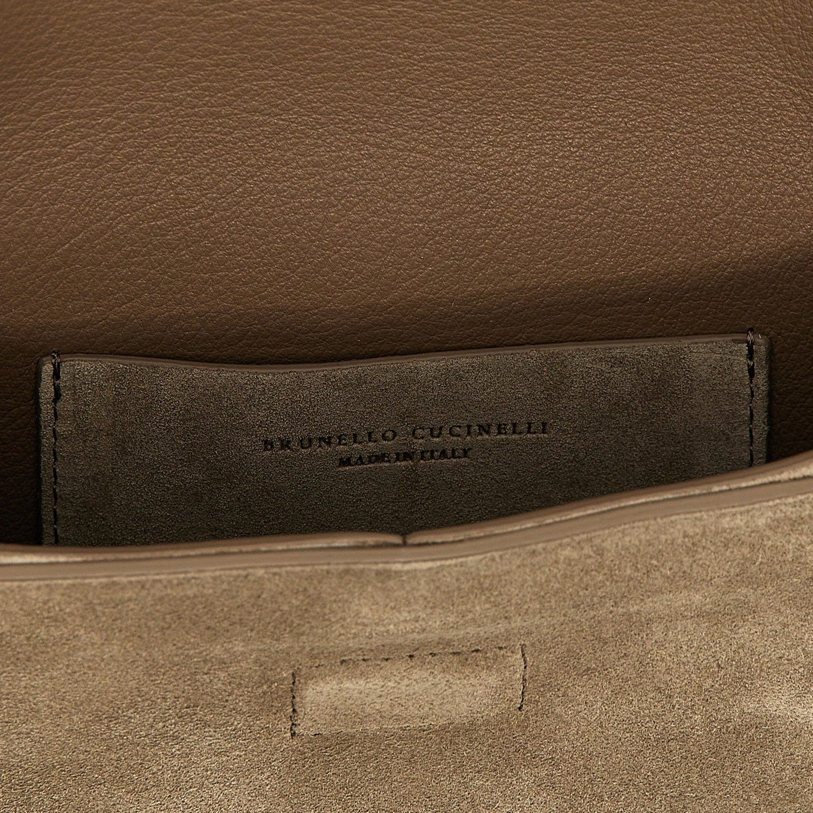 Brunello Cucinelli Gray Calfskin Clutch Bag