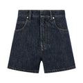 Fendi Blue Cotton Bermuda Shorts