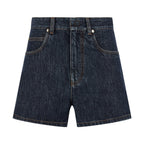Fendi Blue Cotton Bermuda Shorts