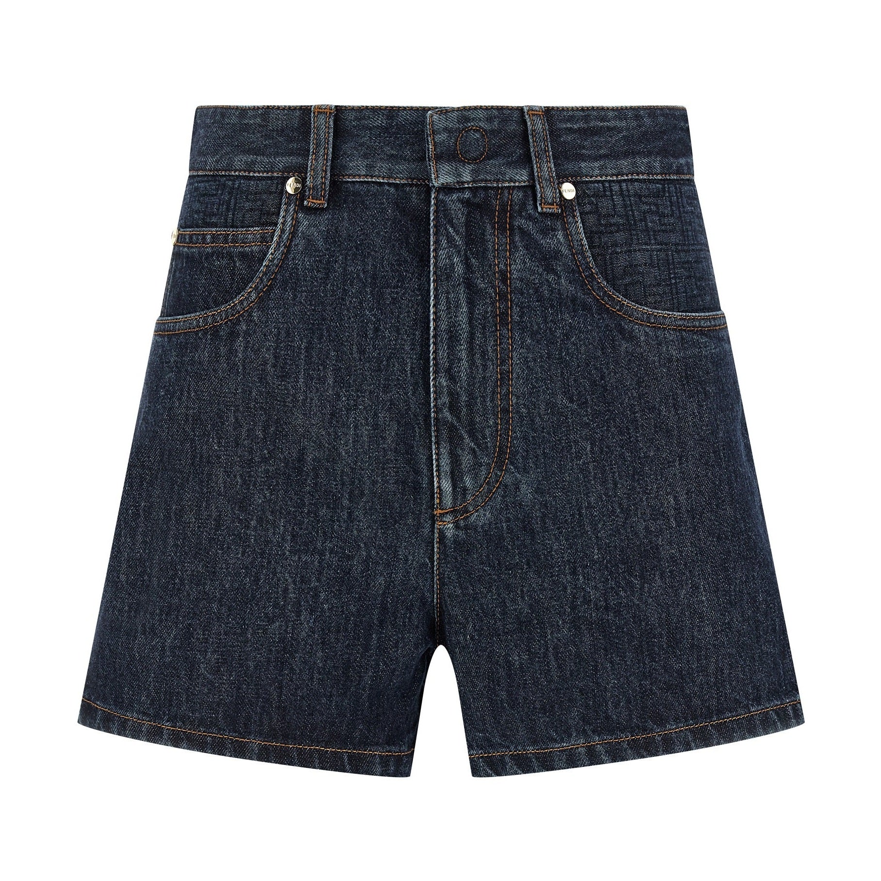 Fendi Blue Cotton Bermuda Shorts