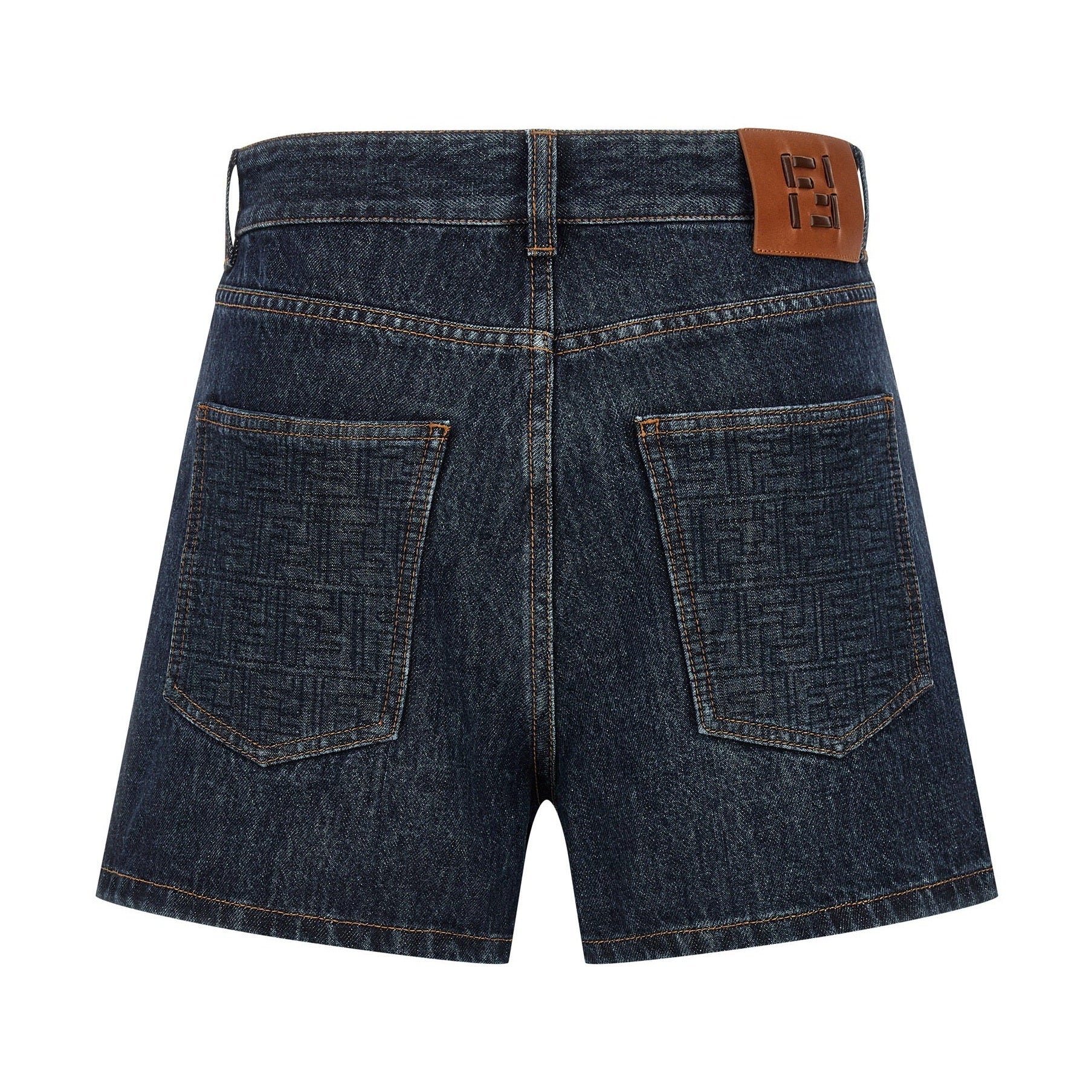 Fendi Blue Cotton Bermuda Shorts