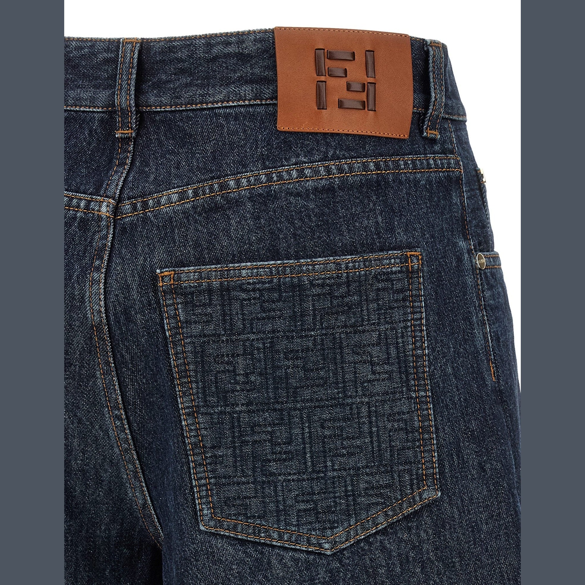 Fendi Blue Cotton Bermuda Shorts