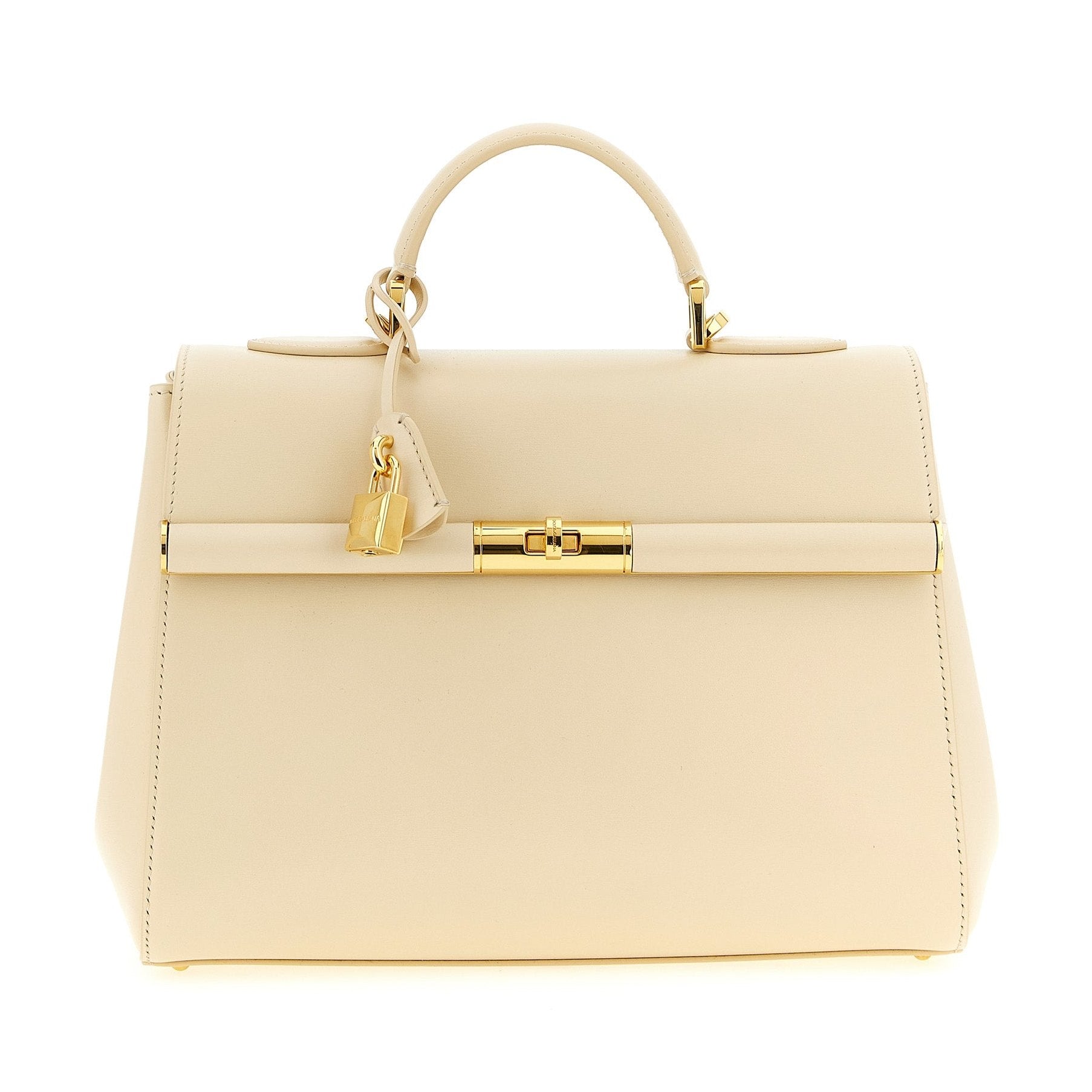 Dolce & Gabbana White Lamb Leather Handbag