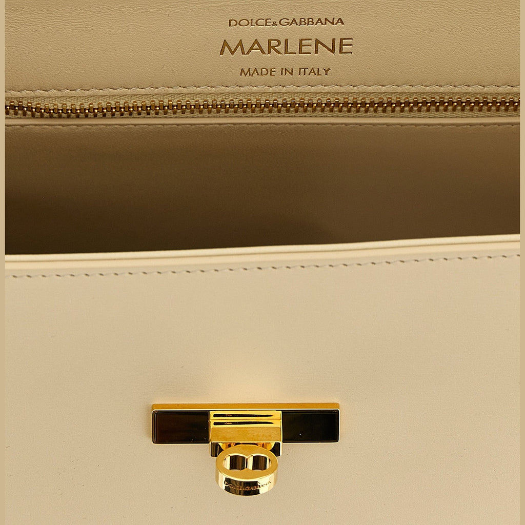 Dolce & Gabbana White Lamb Leather Handbag