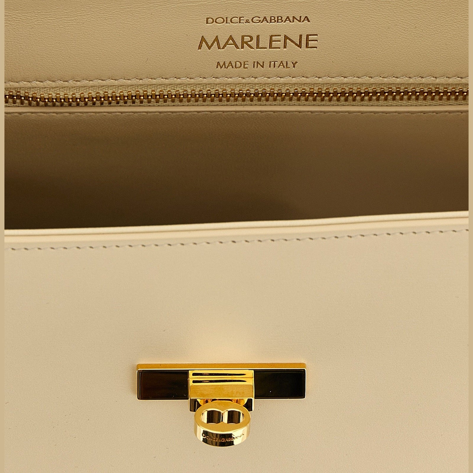 Dolce & Gabbana White Lamb Leather Handbag