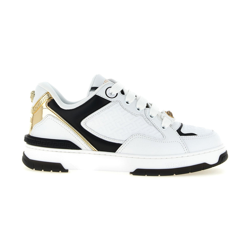Versace Bicolor Leather Low Top Sneakers