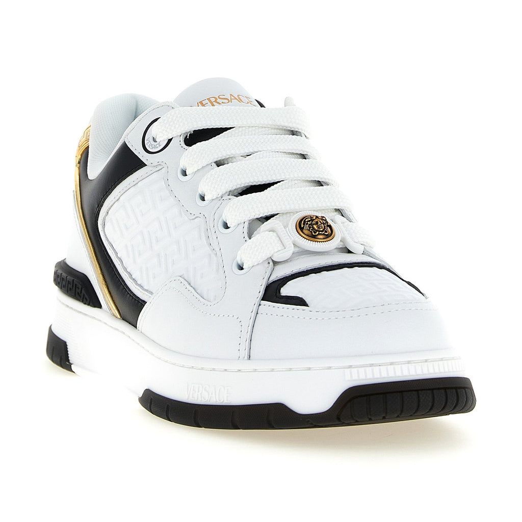 Versace Bicolor Leather Low Top Sneakers