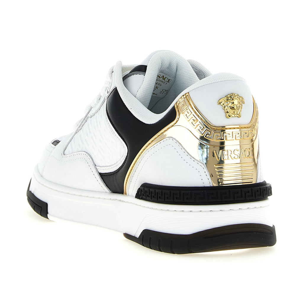 Versace Bicolor Leather Low Top Sneakers