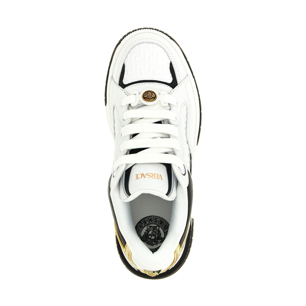 Versace Bicolor Leather Low Top Sneakers