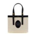 Versace Beige Linen Tote Bag