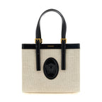Versace Beige Linen Tote Bag