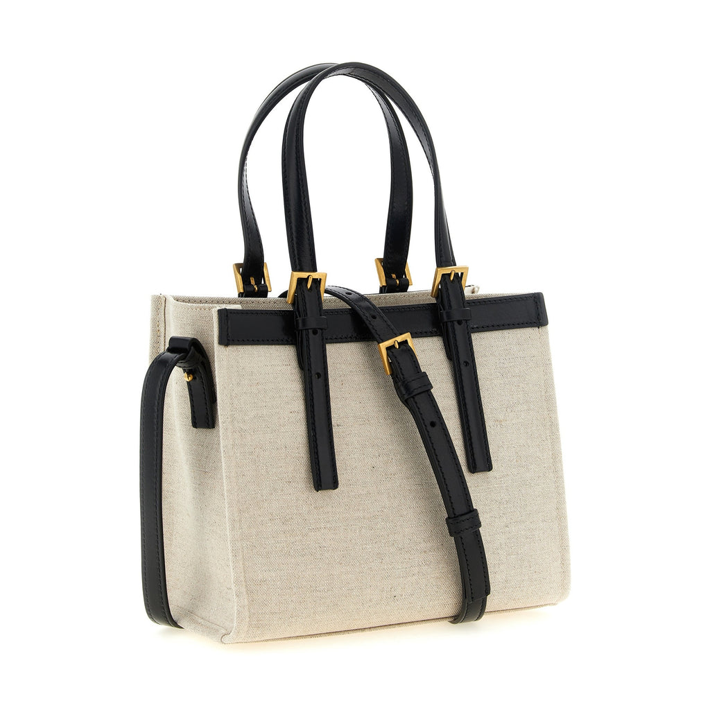 Versace Beige Linen Tote Bag