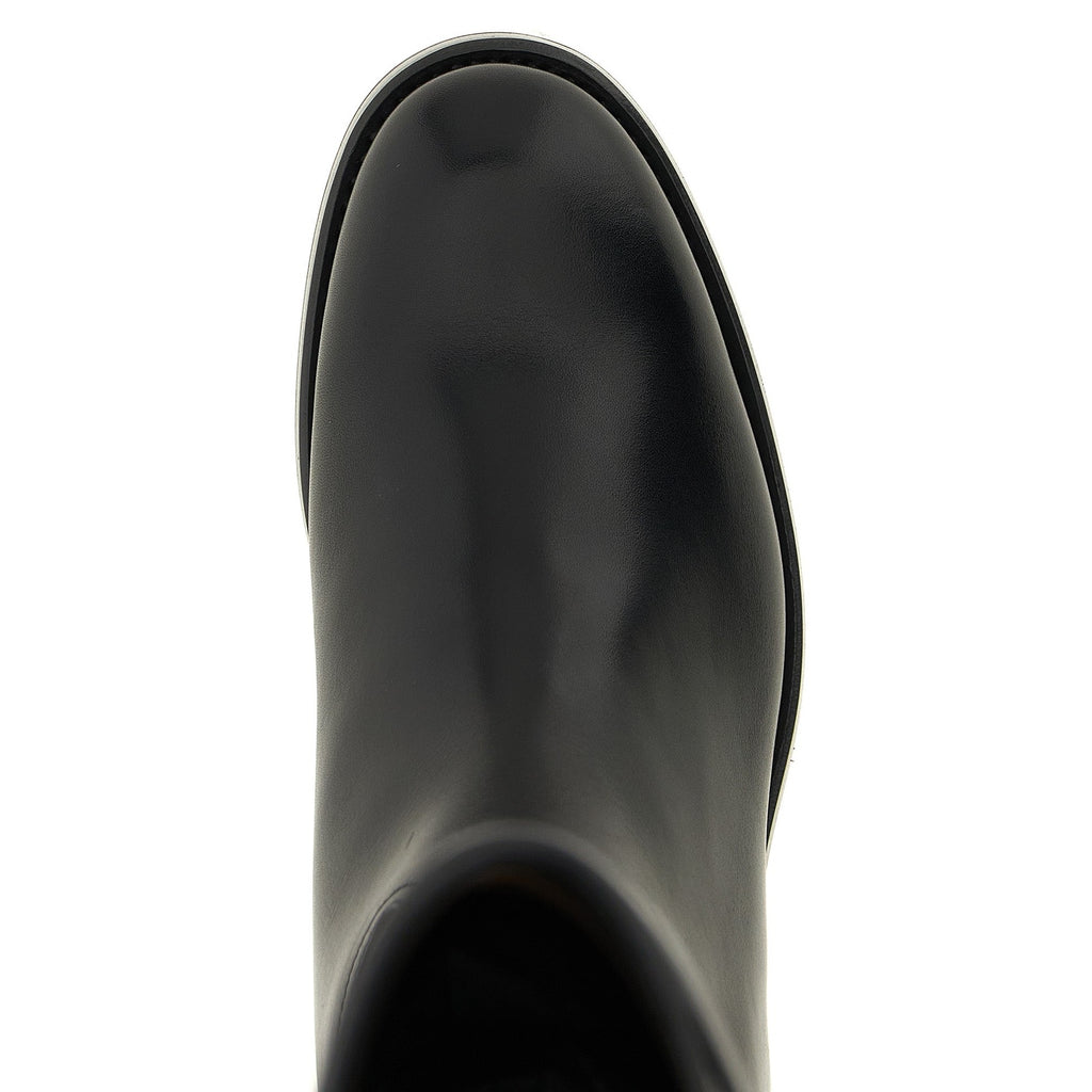 Church's Black Calfskin Over The Knee