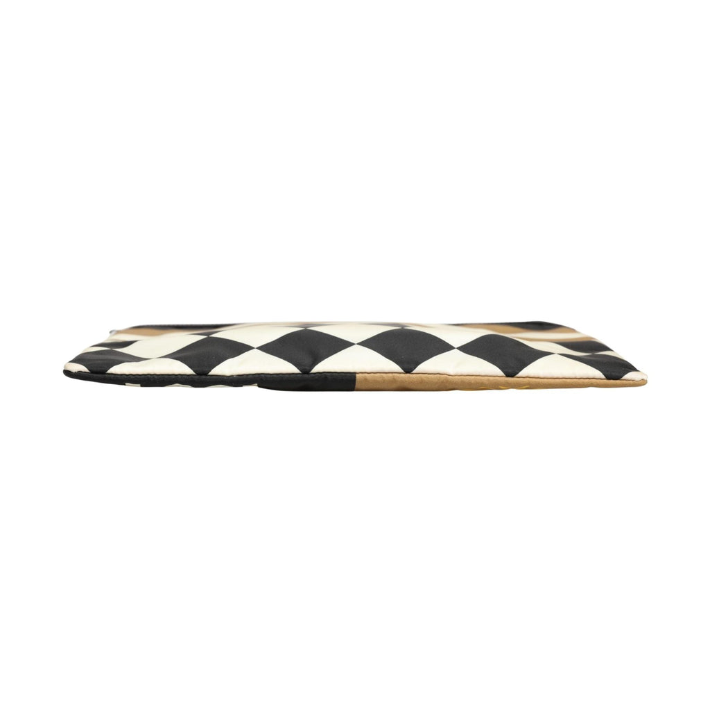 Dolce & Gabbana Multicolor Checkered Logo Print Nylon Clutch Borse Bag