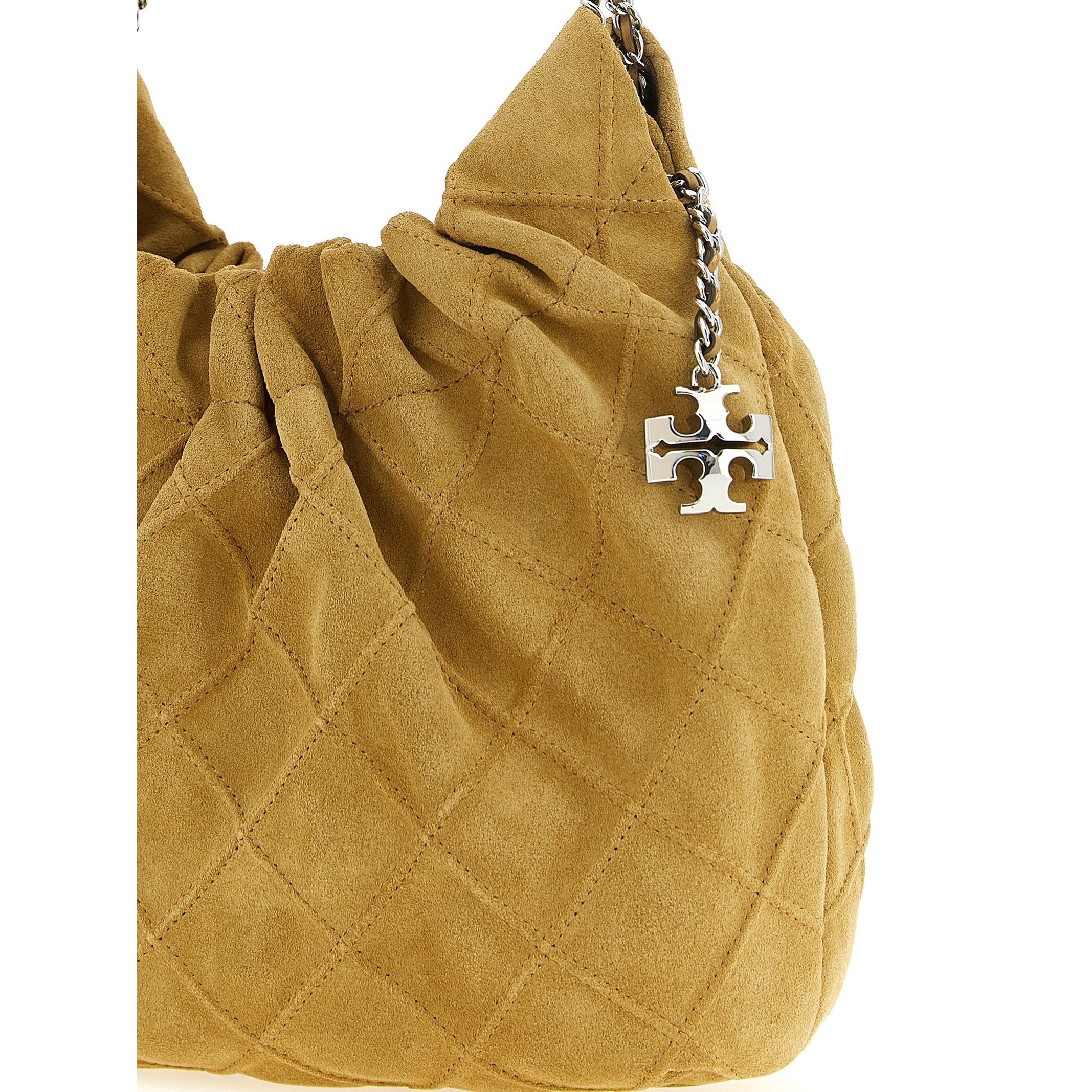 Tory Burch Beige Calfskin Shoulder Bag