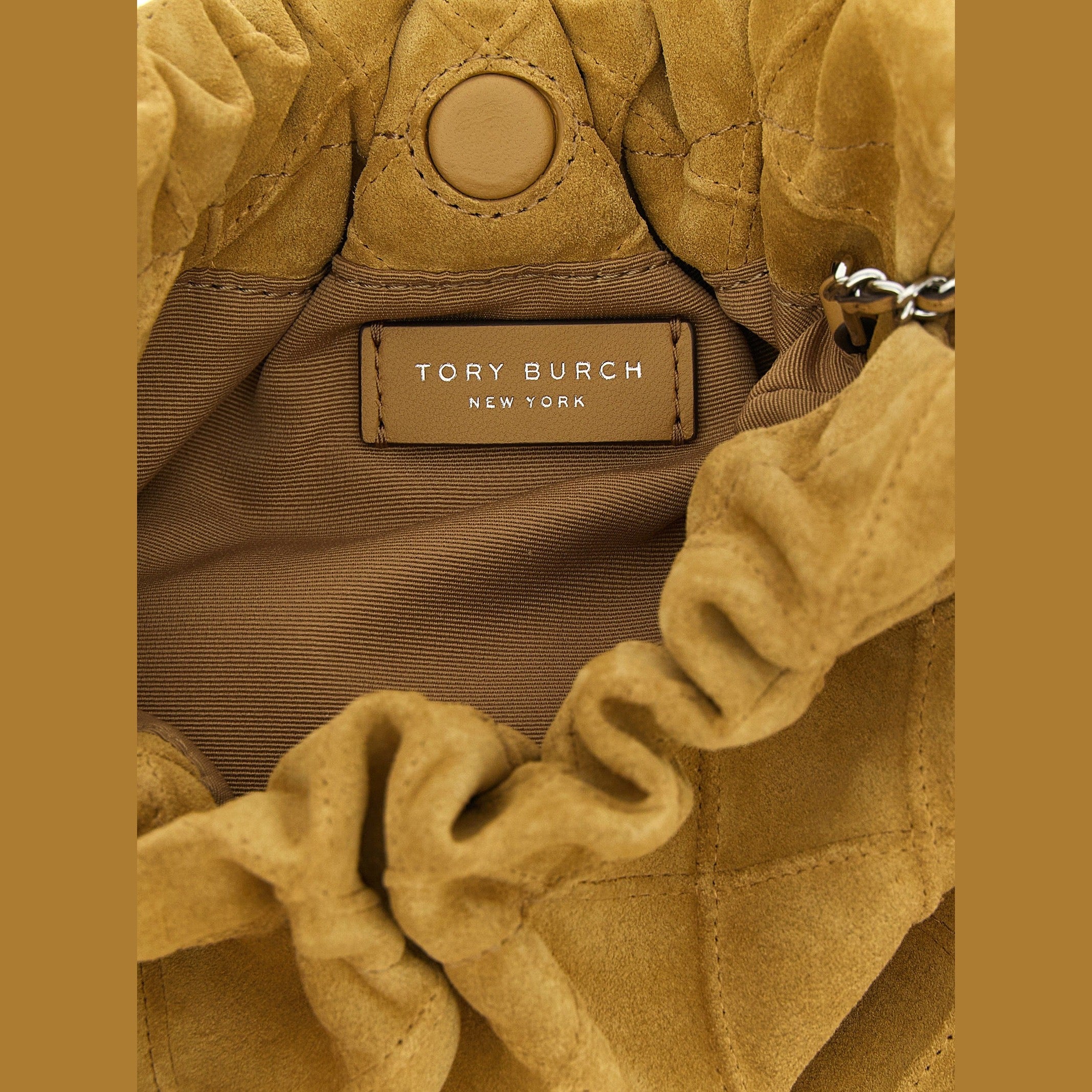Tory Burch Beige Calfskin Shoulder Bag