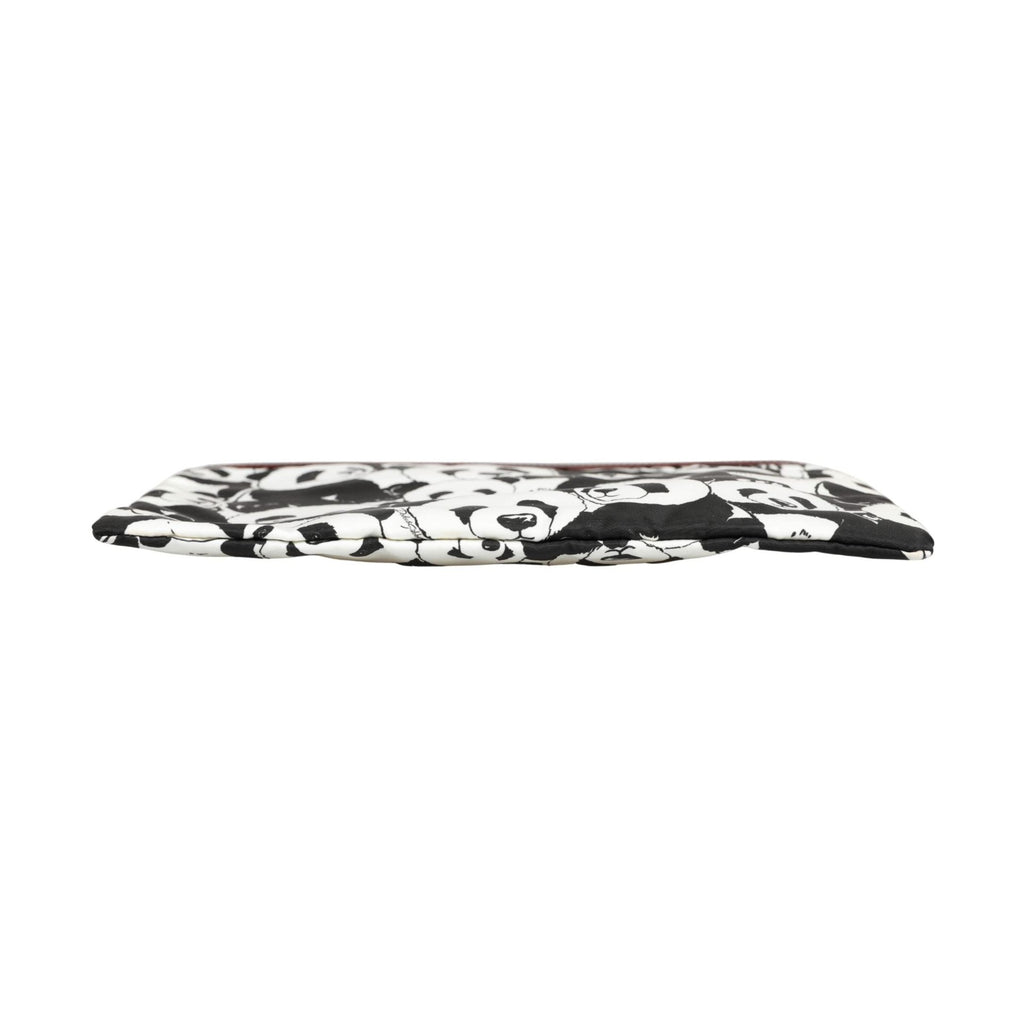 Dolce & Gabbana Black White Panda Print Nylon Clutch Men Pouch Borse Bag