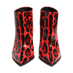 Dolce & Gabbana Red Leopard Cardinale Ankle Boots Shoes