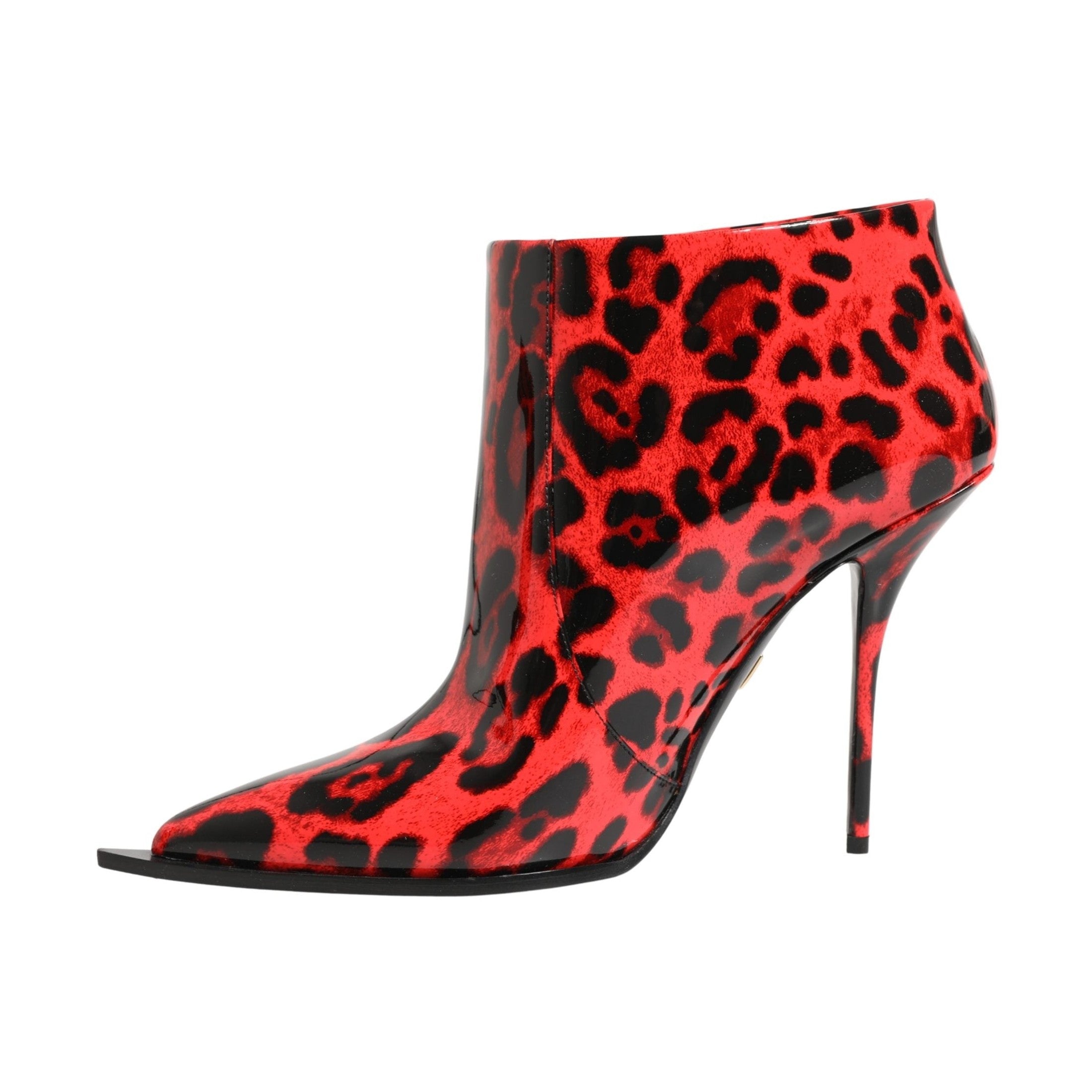 Dolce & Gabbana Red Leopard Cardinale Ankle Boots Shoes