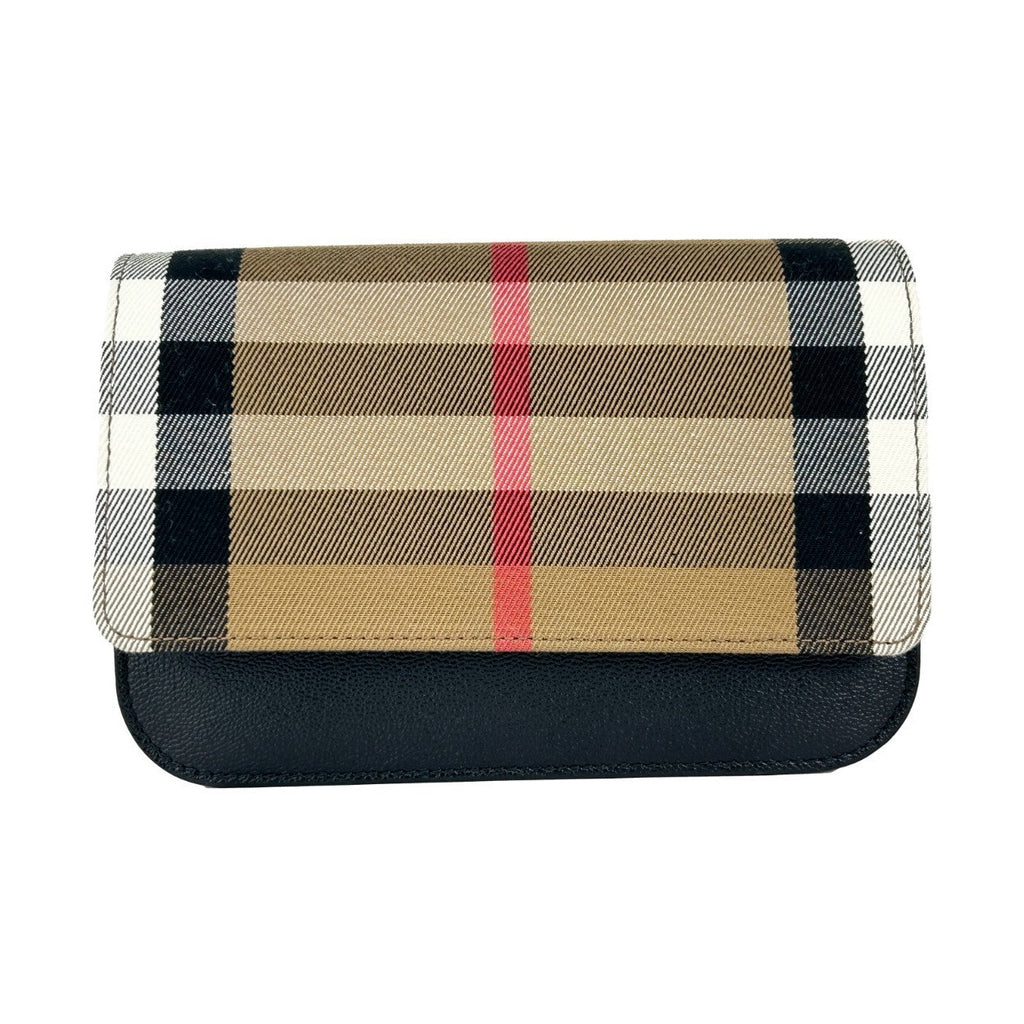 Burberry Small Leather Madison Crossbody Check Bag