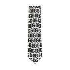 Dolce & Gabbana White Black Logo Monogram Wide Adjustable Men Necktie Tie