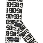 Dolce & Gabbana White Black Logo Monogram Wide Adjustable Men Necktie Tie