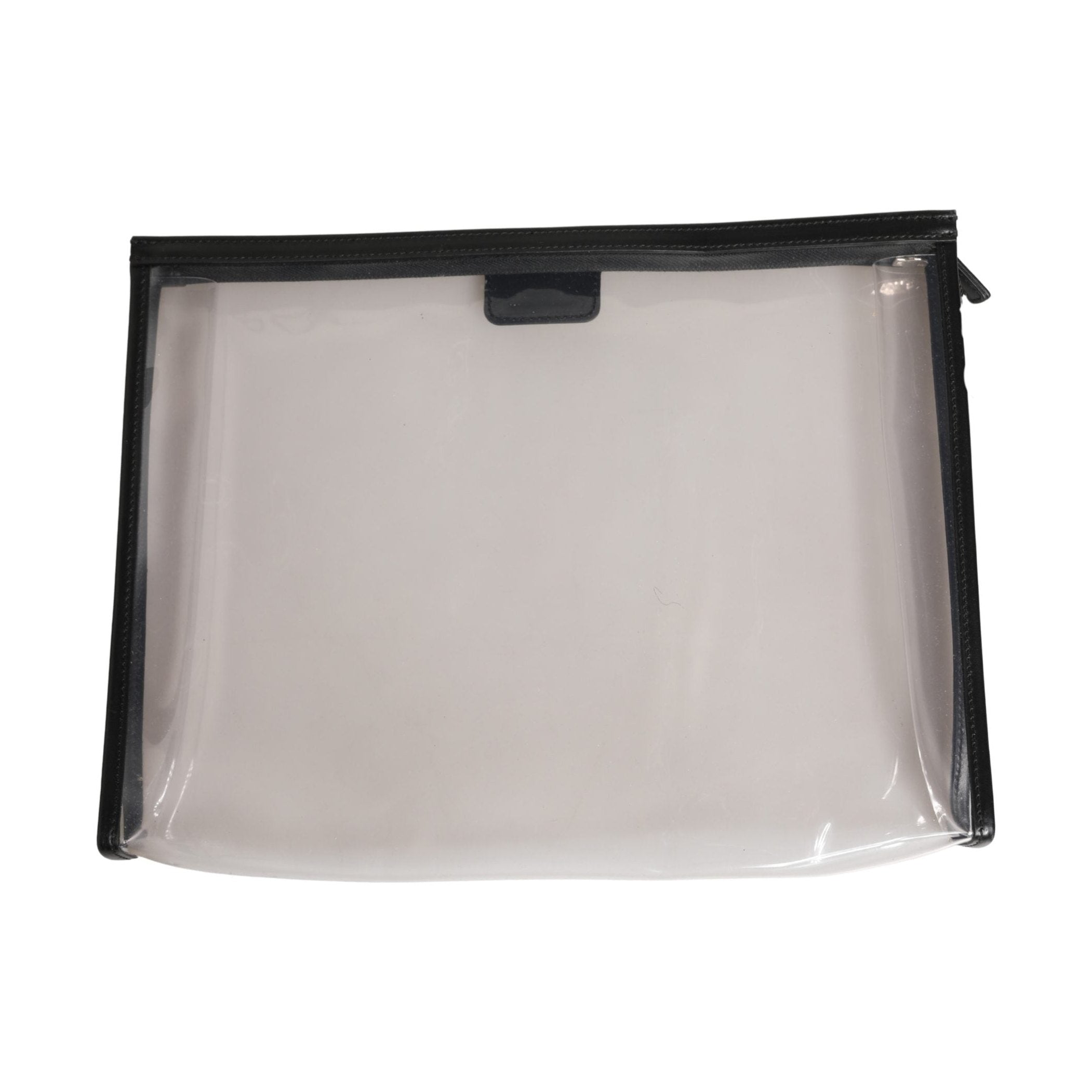 Dolce & Gabbana Transparent PVC Clutch Pouch Purse Branded Logo Plaque Bag