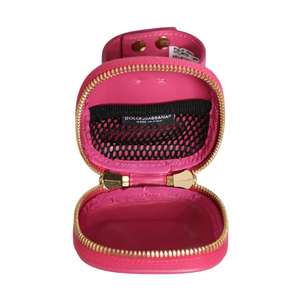 Dolce & Gabbana Pink Calf Leather DG Logo MULTIFUNCTIONAL KIT Borse Bag