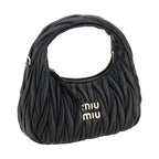 Miu Miu Black Calf Leather Bos Taurus Handbag