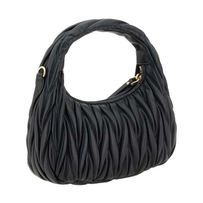 Miu Miu Black Calf Leather Bos Taurus Handbag